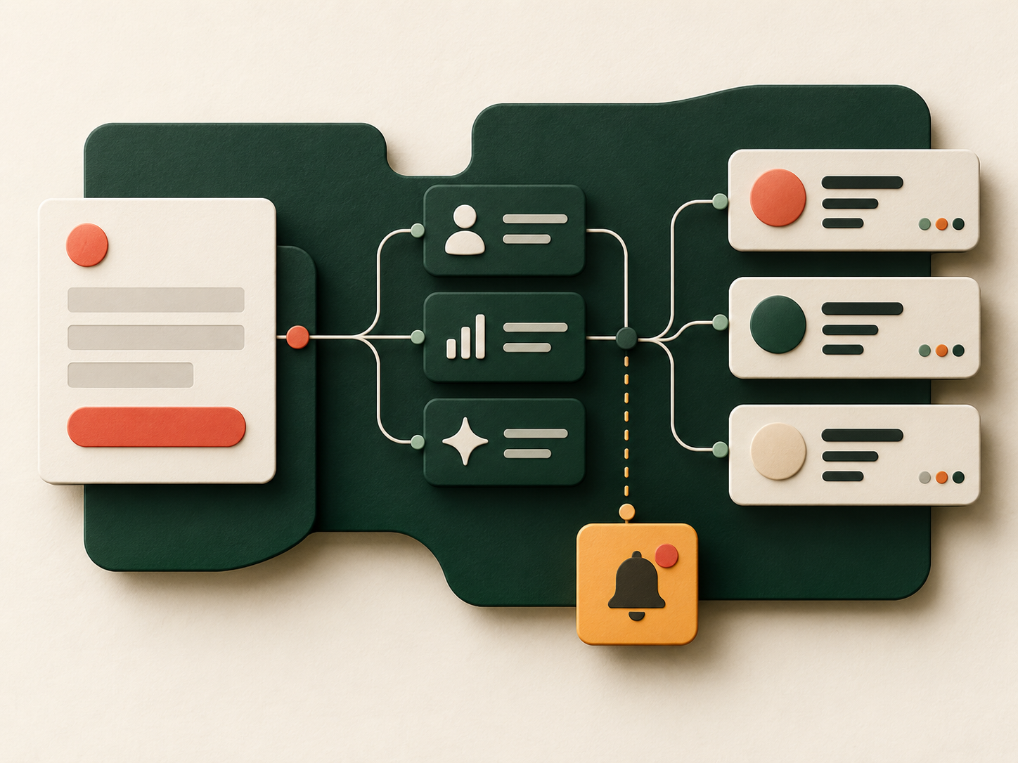 A lead intake workflow routing enriched records into a CRM